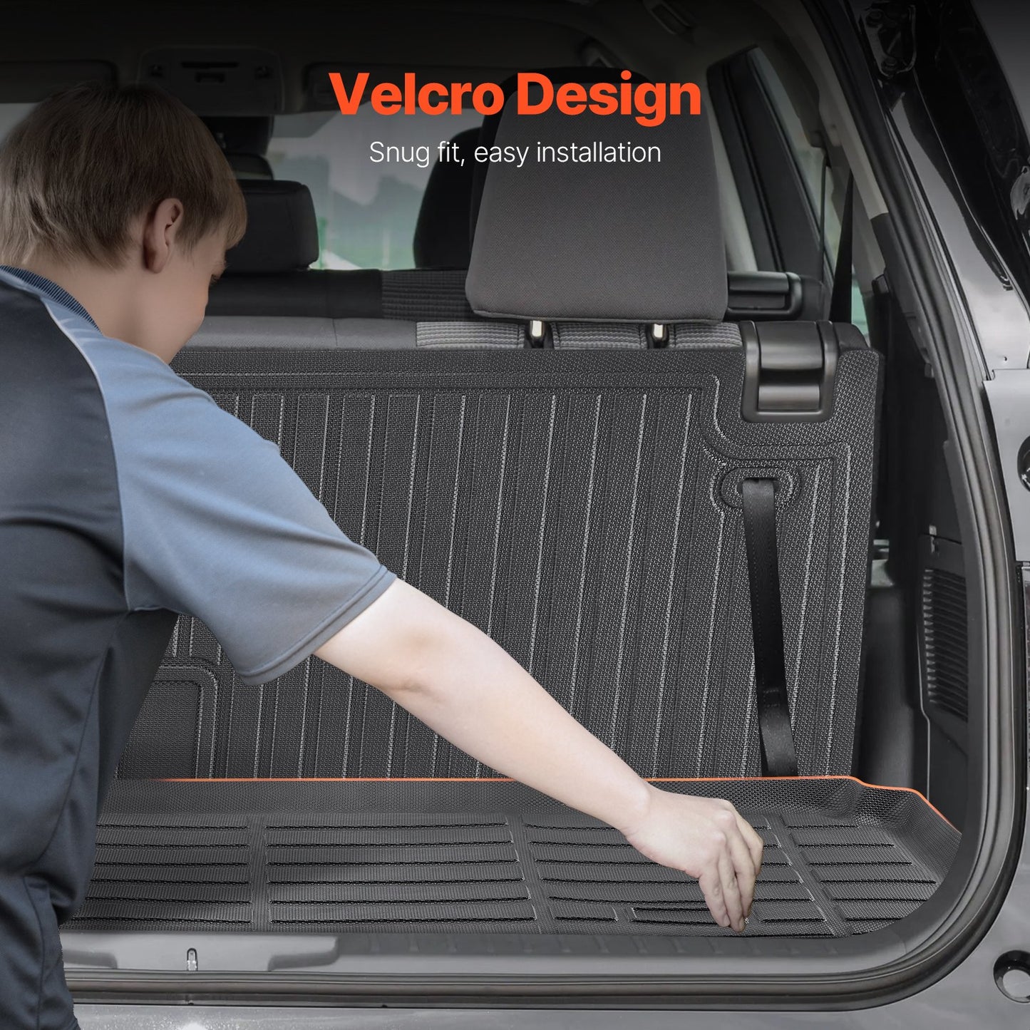 Cargo mat &amp; backrest mat TPE Custom Fit for Kluger &amp; Highlander 2020-2024