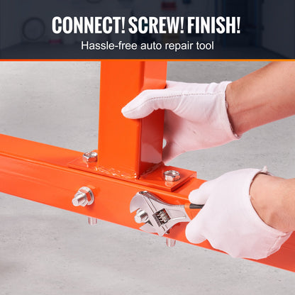 Engine Stand, 1300 LBS Rotating Engine Stand with 360 Degree Adjustable Head, Steel Engine Block Stand with Washer, 4-Wheel, 4 Adjustable Arms, for Vehicle Maintenance