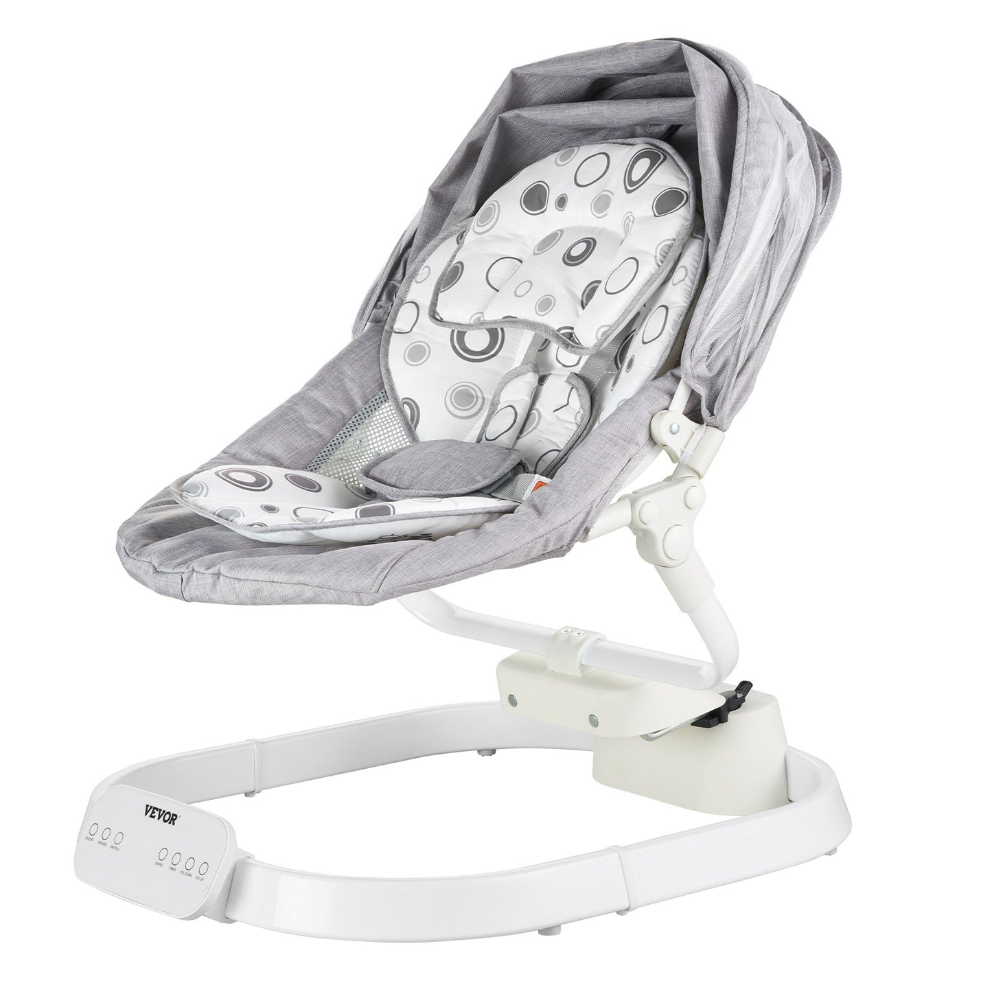 Baby swing for infants 3 speeds 3 seat positions Bluetooth remote control