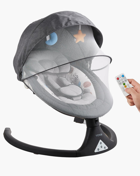 Baby swing for infants 5 speeds 3 seat positions Bluetooth remote control