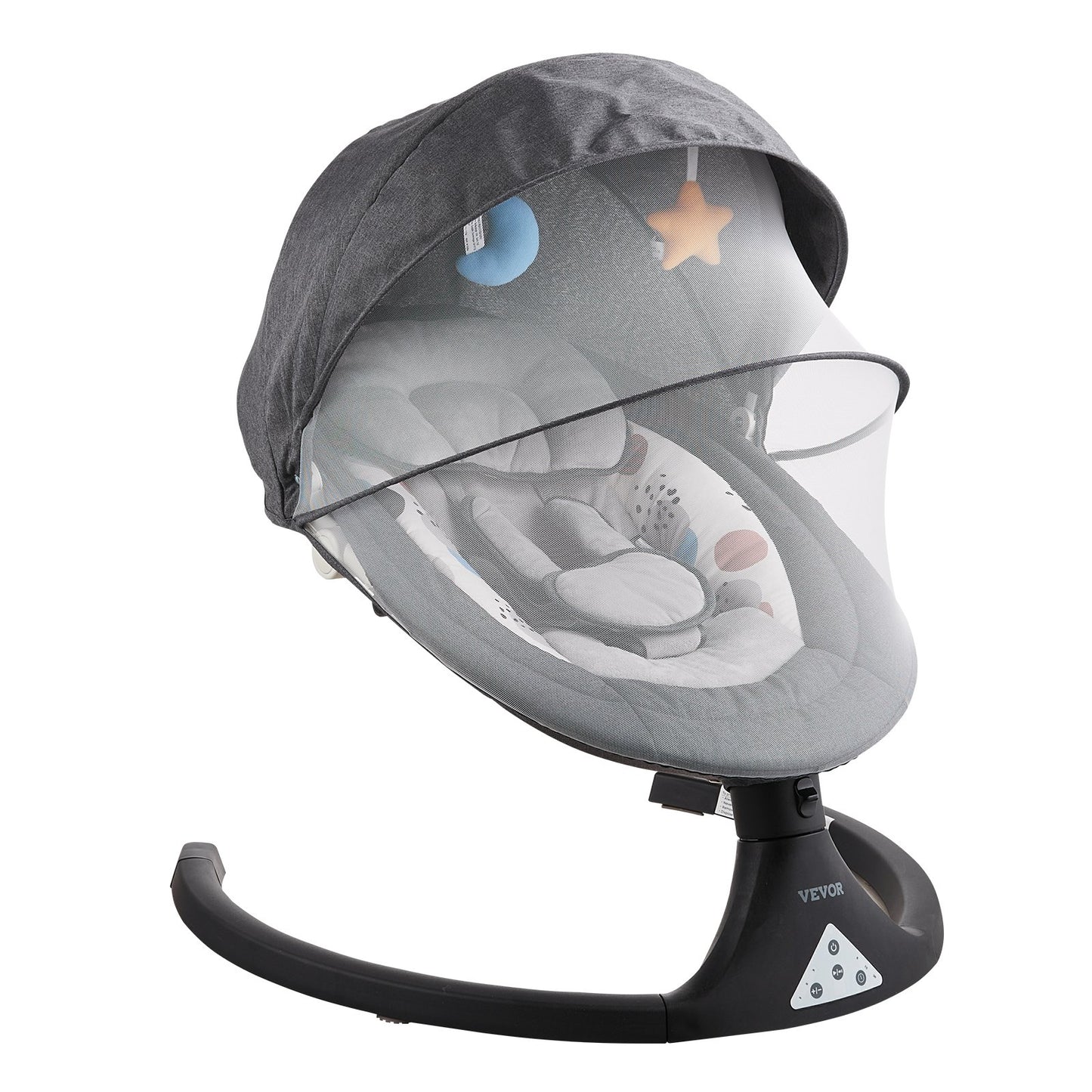 Baby swing for infants 5 speeds 3 seat positions Bluetooth remote control