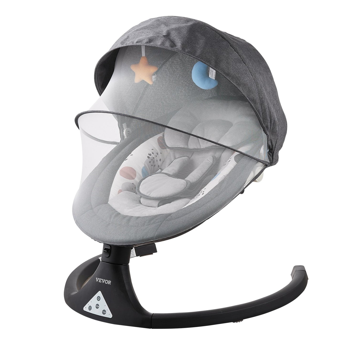 Baby swing for infants 5 speeds 3 seat positions Bluetooth remote control