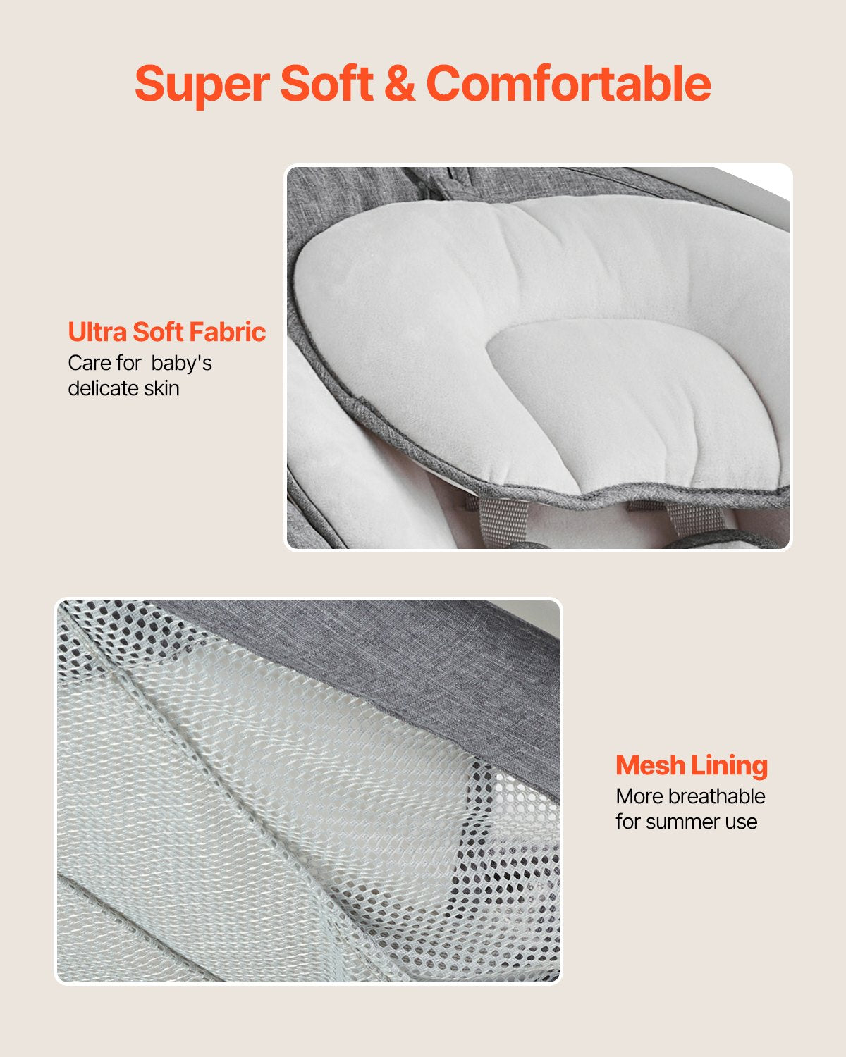 Baby Swing for Infants 5 Speeds Remote Control Bluetooth Lullabies Pillow