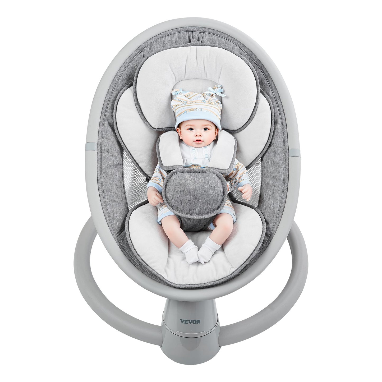 Baby Swing for Infants 5 Speeds Remote Control Bluetooth Lullabies Pillow