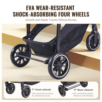 Barnvagn Resesystem Med Bilbarnstol Playard Baby Combo Mörkgrå&Svart
