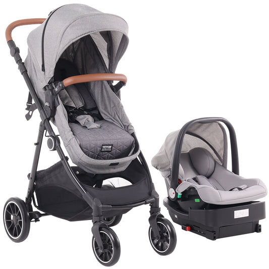 Barnvagn Resesystem Med Bilbarnstol Playard Baby Combo Mörkgrå&Svart