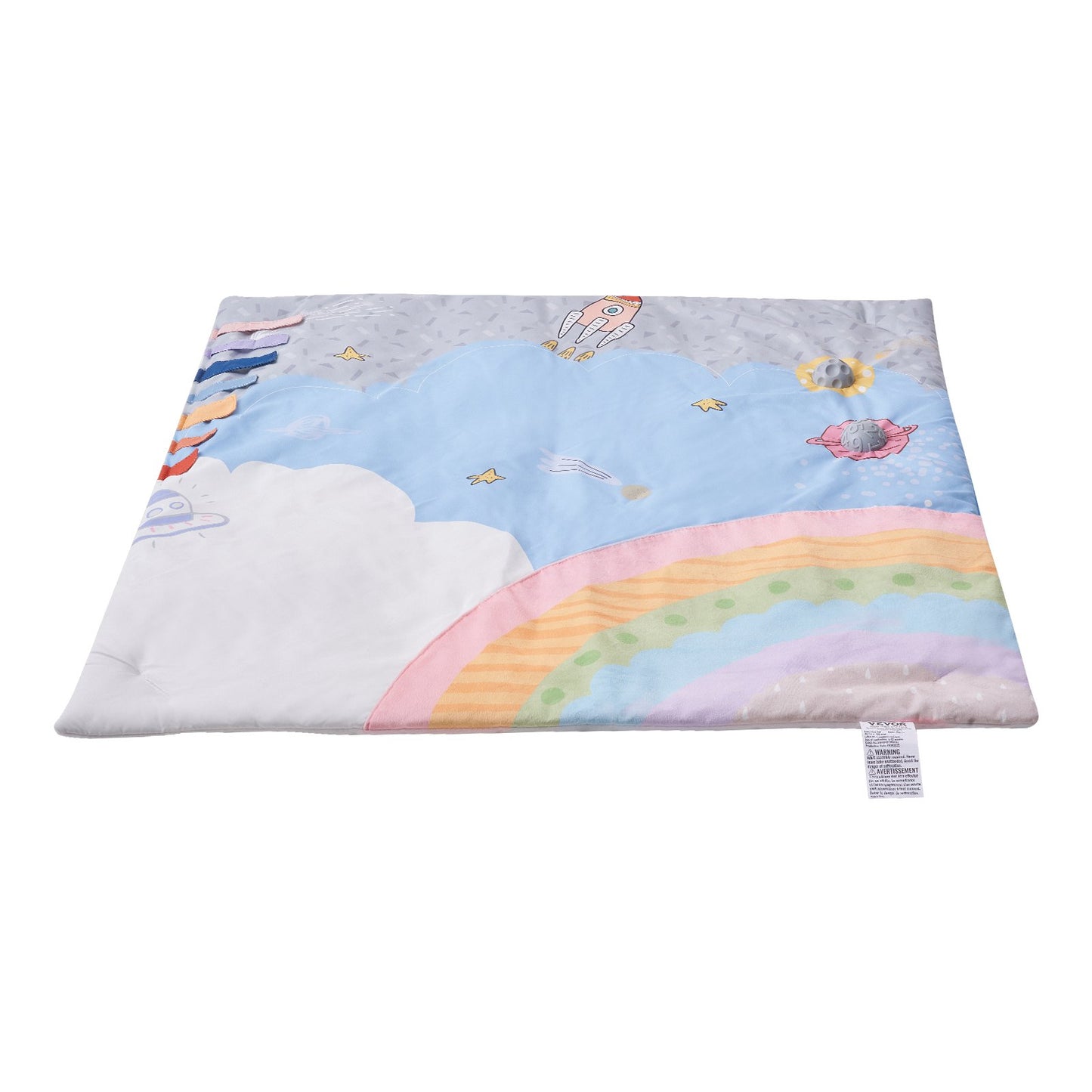 Baby Play Gym Mat Tummy Time Activity Mat with 6 Sensory Toys 35.0" x 35.0