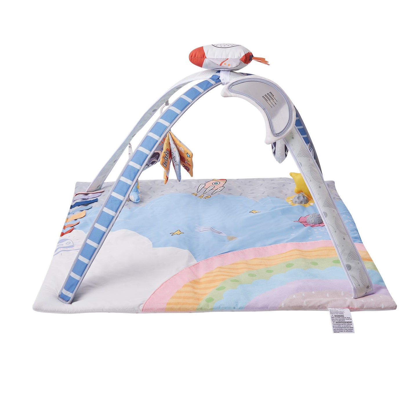 Baby Play Gym Mat Tummy Time Activity Mat with 6 Sensory Toys 35.0" x 35.0