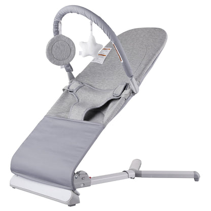 Baby Bouncer Folding Bouncer Seat Stol för spädbarn 0-9 månader med leksaksstång