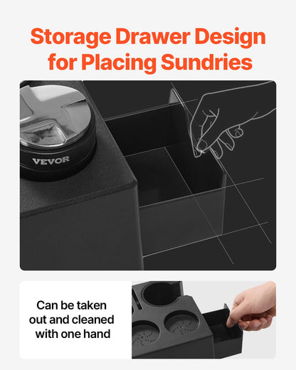 ABS Espresso Tamping Station 51-58 mm Station with removable track