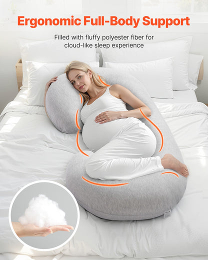 Pregnancy Pillow C-Shaped Pregnancy Pillow for the Whole Body Soft and Breathable