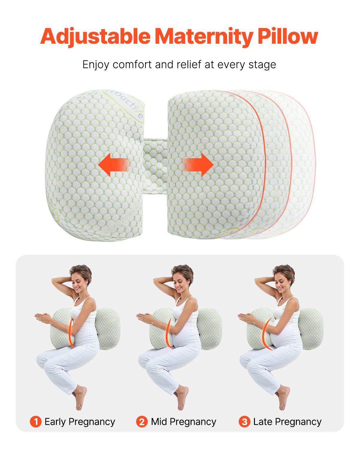 Pregnancy Pillow W Shape Pregnant Pregnant Pillow Soft and Breathable