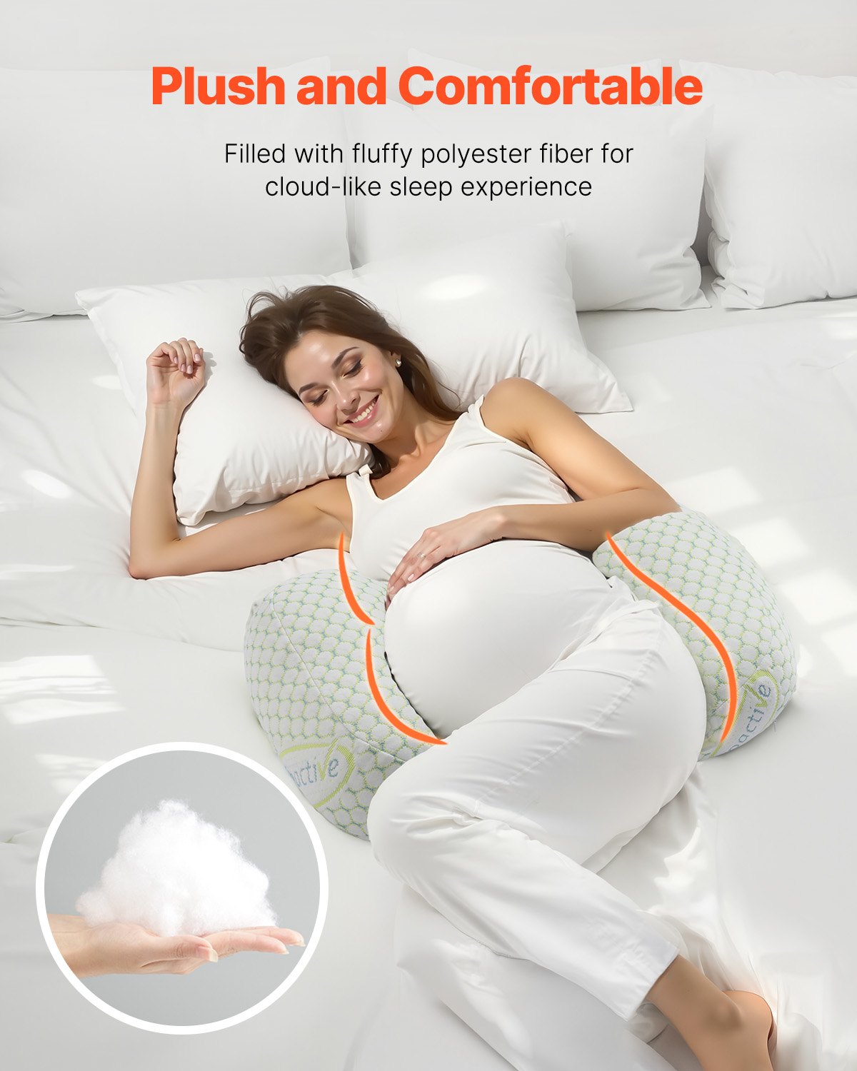 Pregnancy Pillow W Shape Pregnant Pregnant Pillow Soft and Breathable