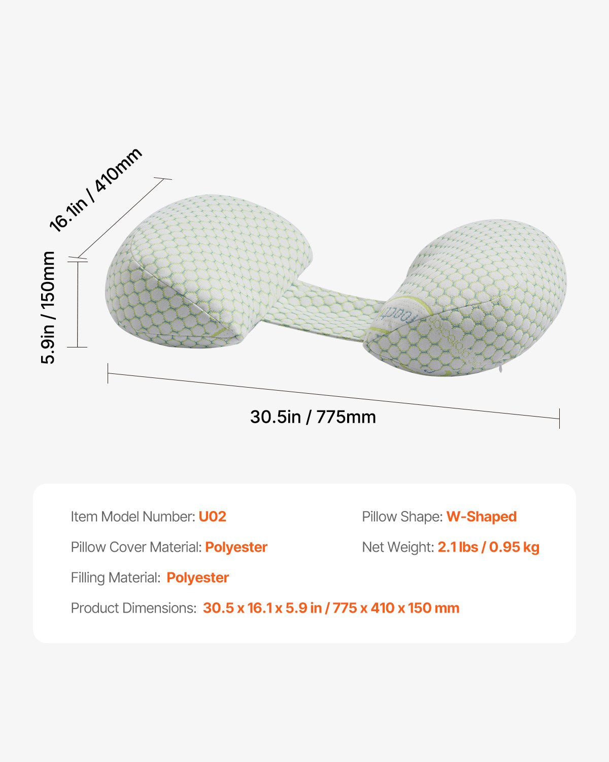 Pregnancy Pillow W Shape Pregnant Pregnant Pillow Soft and Breathable