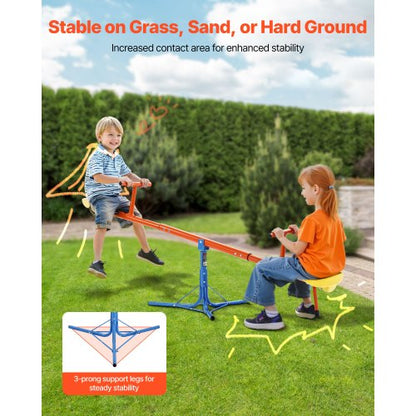 Children's Seesaw 100 lbs Capacity 360 Degree Rotating Seesaw From Age 3