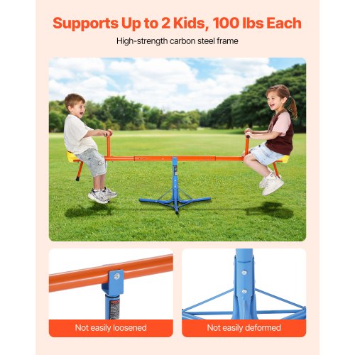 Children's Seesaw 100 lbs Capacity 360 Degree Rotating Seesaw From Age 3