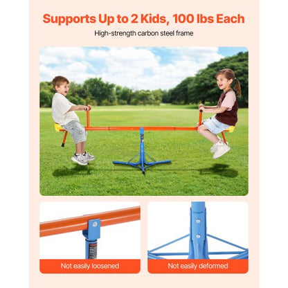 Children's Seesaw 100 lbs Capacity 360 Degree Rotating Seesaw From Age 3