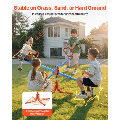 Seesaw for children, 2-4 people, 50 kg capacity, 360 degree rotating seesaw, age 3+