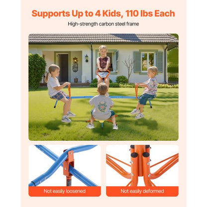 Seesaw for children, 2-4 people, 50 kg capacity, 360 degree rotating seesaw, age 3+