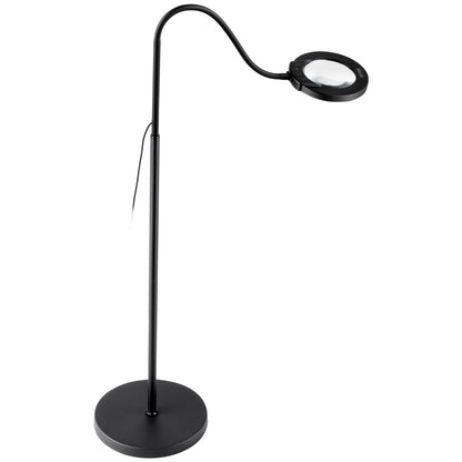 5X golvförstoringsglas med ljus och stativ flexibel svanhals LED