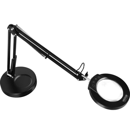 Magnifying glass with light &amp; base 5X magnifying lamp 4.3" lens 5 color