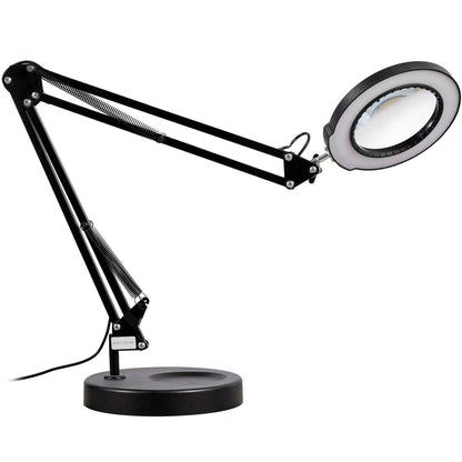 Magnifying glass with light &amp; base 5X magnifying lamp 4.3" lens 5 color