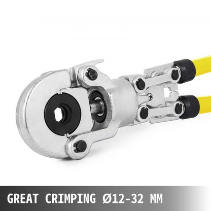 Crimpwerkzeug für Kupferrohre, Crimpzange für Sanitärrohre, V 12–28 mm, Crimpzange, Crimpwerkzeug für Kupferrohre, TH 16–32 mm, Backen, 360°-Kopf | EU