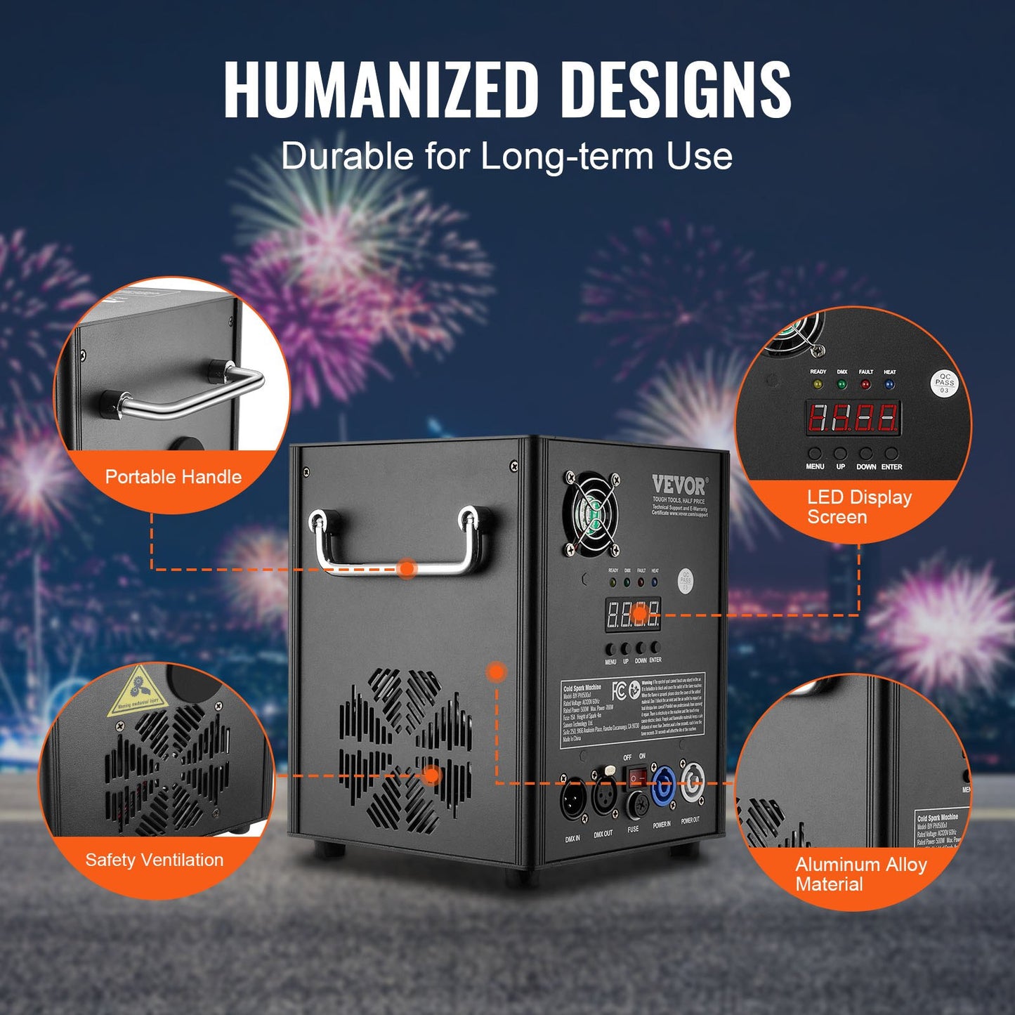 Cold Spark Firework Machine 500W 2-4M Scen DJ Bröllopsfest
