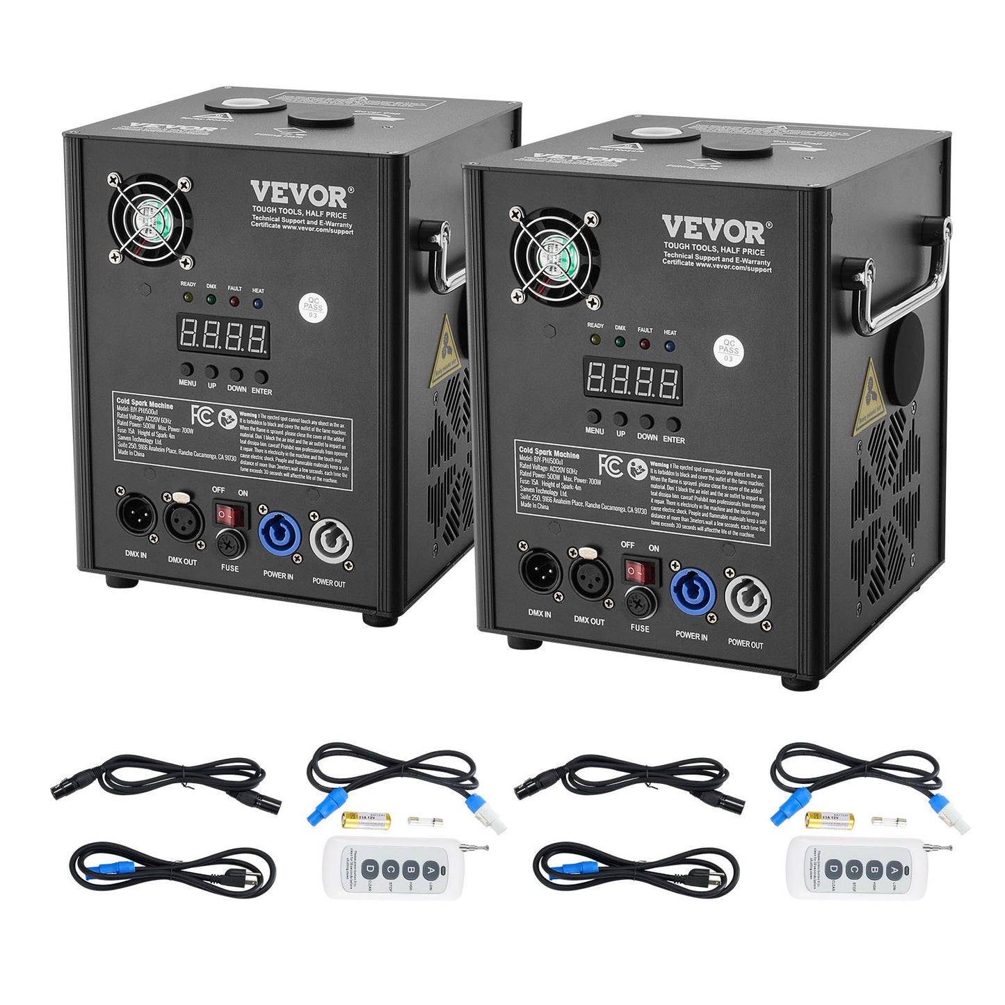 Cold Spark Firework Machine x2 500W 2-4M Scen DJ Bröllopsfest