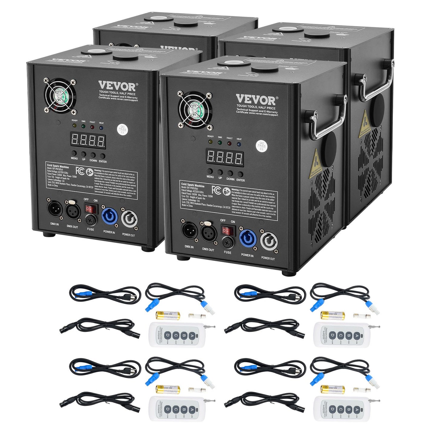 Cold Spark Firework Machine x4 500W 2-4M Scen DJ Bröllopsfest