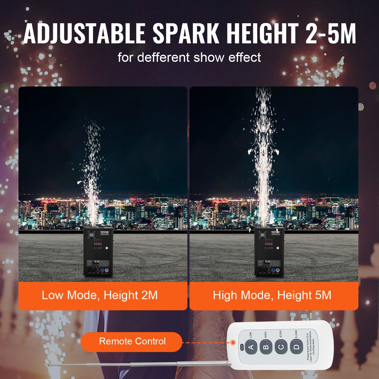 Cold Spark Firework Machine 700W 2-5M Scen DJ Bröllopsfest