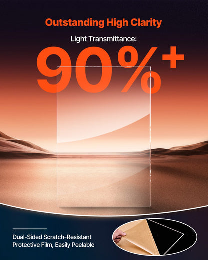 2-pack plexiglass acrylic sheets 24 x 36 inch plastic sheets 1/4 inch thick