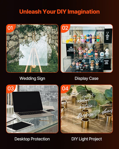 2-pack plexiglass acrylic sheets 24 x 48 in plastic sheets 1/8 in thick