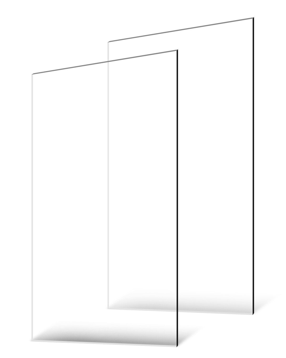 2-pack plexiglass acrylic sheets 24 x 48 in plastic sheets 1/8 in thick