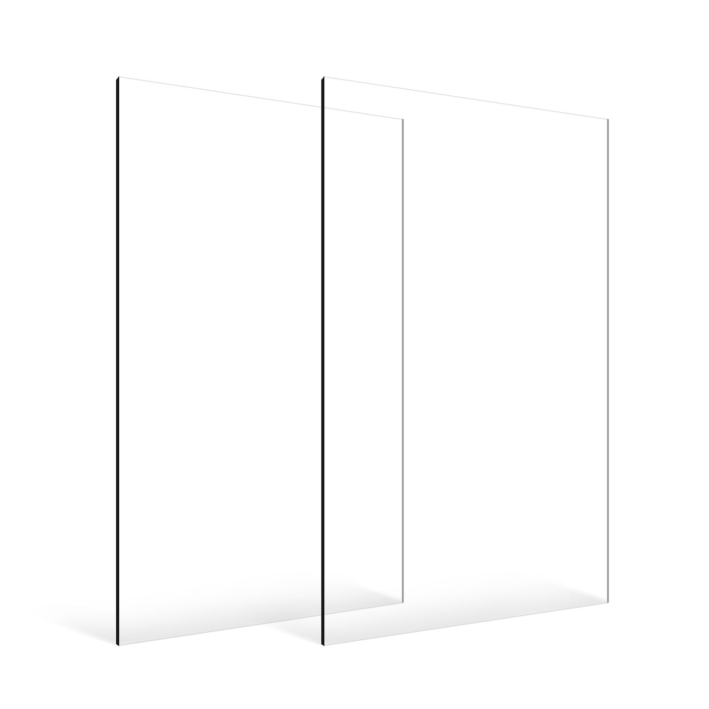 2-pack plexiglass acrylic sheets 24 x 48 in plastic sheets 1/8 in thick