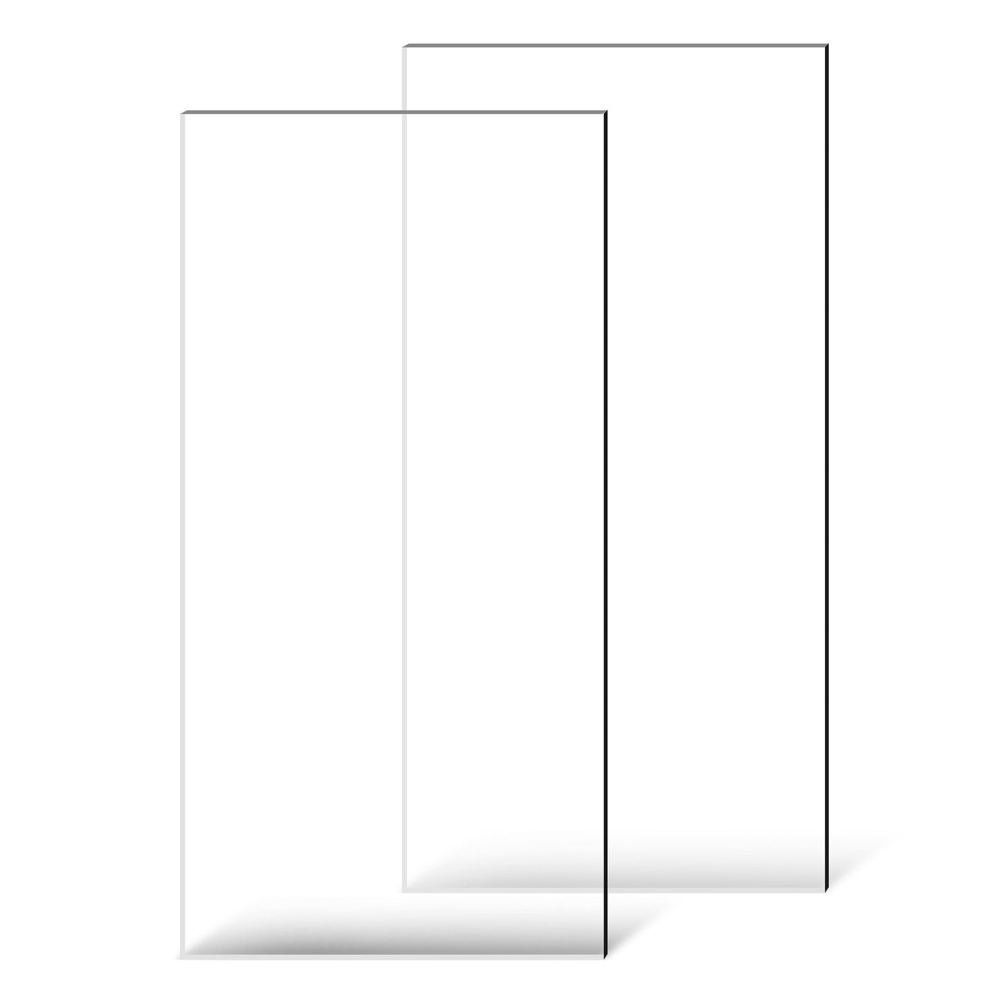 2-pack plexiglass acrylic sheets 24 x 48 in plastic sheets 1/8 in thick