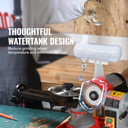 Cirkelsågslipslip 370W 3600RPM med vattentank 5" hjul