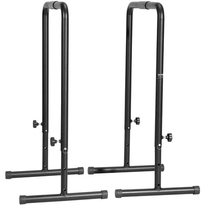 Dip Bars, 440 lbs Capacity, Heave Duty Dip Stand Station with Adjustable Height, Fitness Workout Dip Bar Station Stabilizer Parallette Push Up Stand, Parallel Bars for Strength Training Home Gym