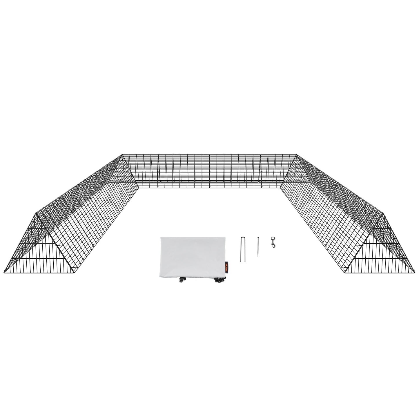Kycklingtunnlar, 236,2 x 157,5 x 24,2 tum (LxBxH) kycklingtunnlar för gården, bärbara kycklingtunnlar för utomhus med hörnramar, 2 set, lämplig för kycklingar, ankor, kaniner