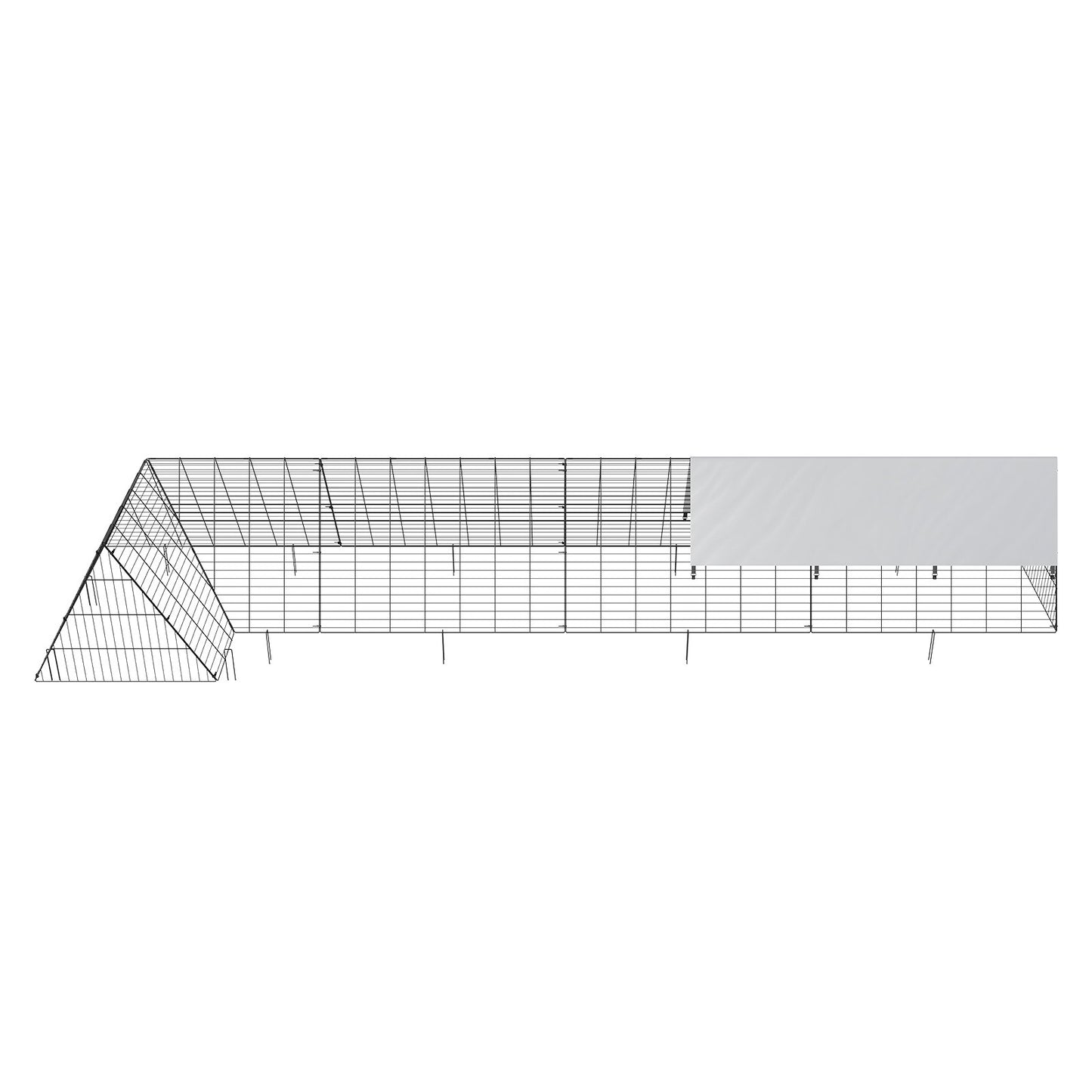 Kycklingtunnlar, 157,5 x 39,4 x 24,2 tum (LxBxH) kycklingtunnlar för gården, bärbara kycklingtunnlar för utomhus med hörnramar, hönsgård, lämplig för kycklingar, ankor, kaniner