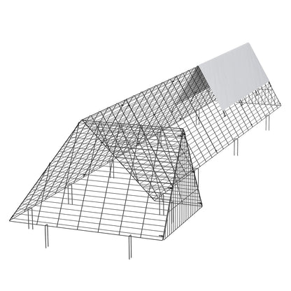 Kycklingtunnlar, 157,5 x 39,4 x 24,2 tum (LxBxH) kycklingtunnlar för gården, bärbara kycklingtunnlar för utomhus med hörnramar, hönsgård, lämplig för kycklingar, ankor, kaniner