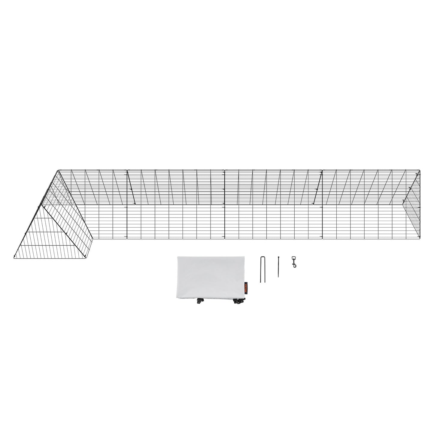 Kycklingtunnlar, 157,5 x 39,4 x 24,2 tum (LxBxH) kycklingtunnlar för gården, bärbara kycklingtunnlar för utomhus med hörnramar, hönsgård, lämplig för kycklingar, ankor, kaniner