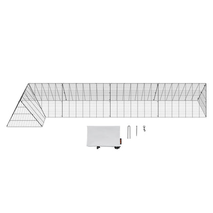 Kycklingtunnlar, 157,5 x 39,4 x 24,2 tum (LxBxH) kycklingtunnlar för gården, bärbara kycklingtunnlar för utomhus med hörnramar, hönsgård, lämplig för kycklingar, ankor, kaniner