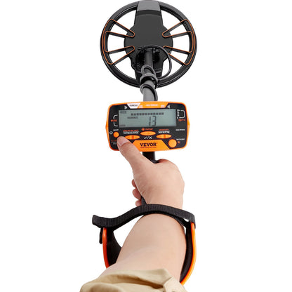 Metal Detector for Adults and Kids, 10-inch Waterproof Search Coil with LCD Display 7 Modes, Adjustable 41''-52'' Aluminum Stem, DSP Chip Higher Precision Gold Detector 10'' Detection Depth