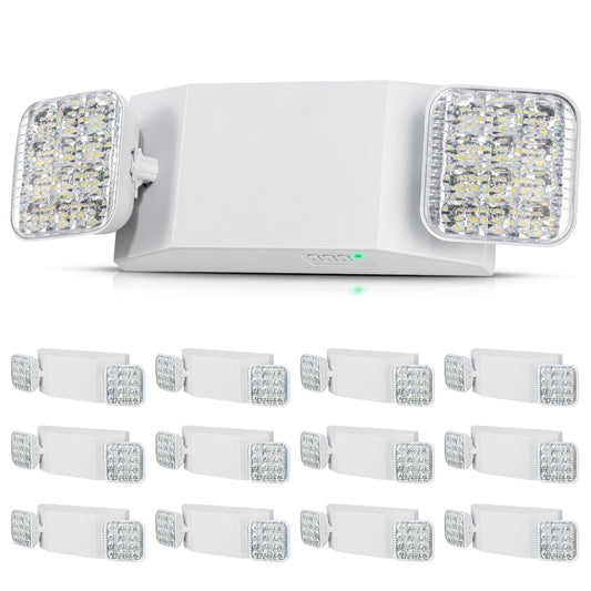 12 PCs Kommersiellt nödljus LED-utgångsbelysningsarmatur Backup-batteri
