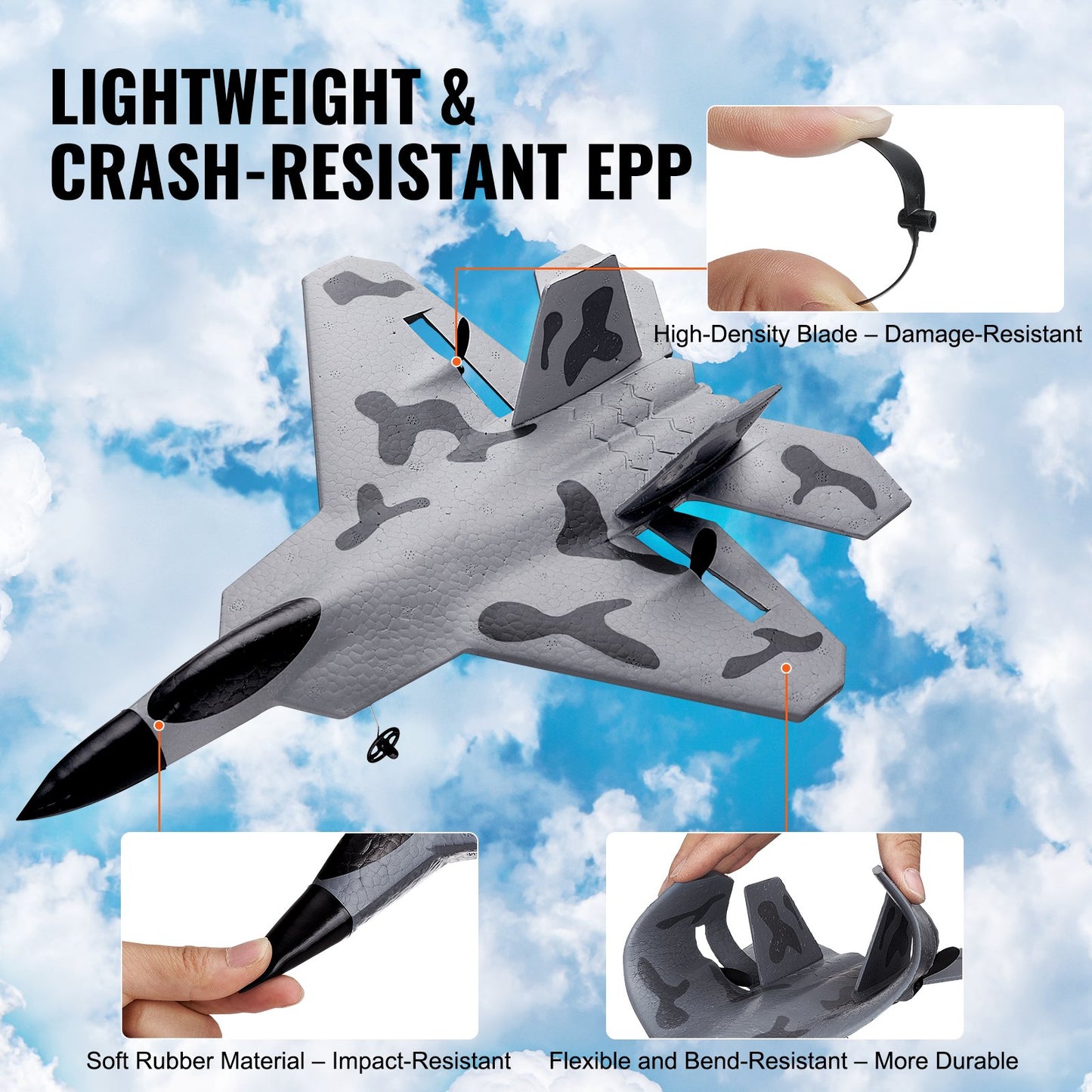 RC Airplane Fighter EPP Foam RC Plane Toy with 2.4GHz Remote Control