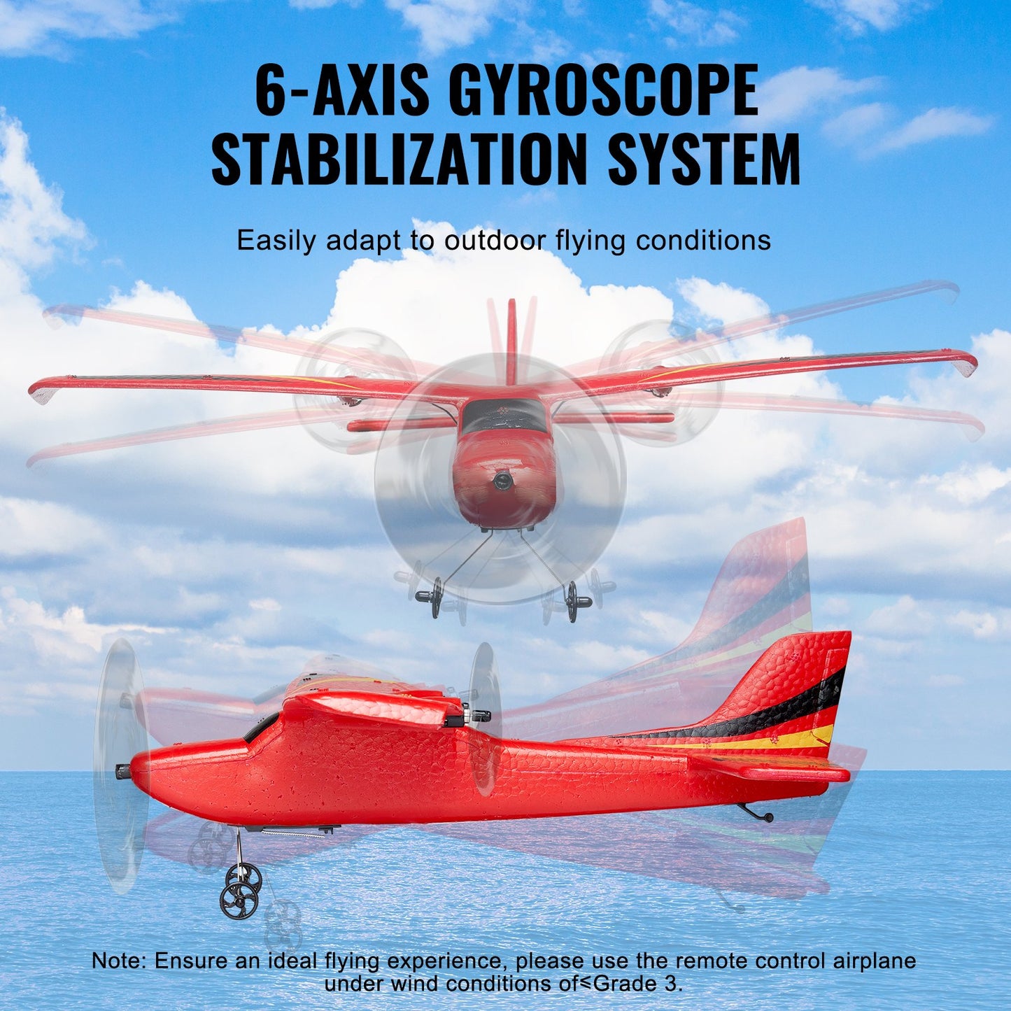 RC Airplane EPP Foam RC Plane Toy with 2.4GHz Remote Control 2 Batteries