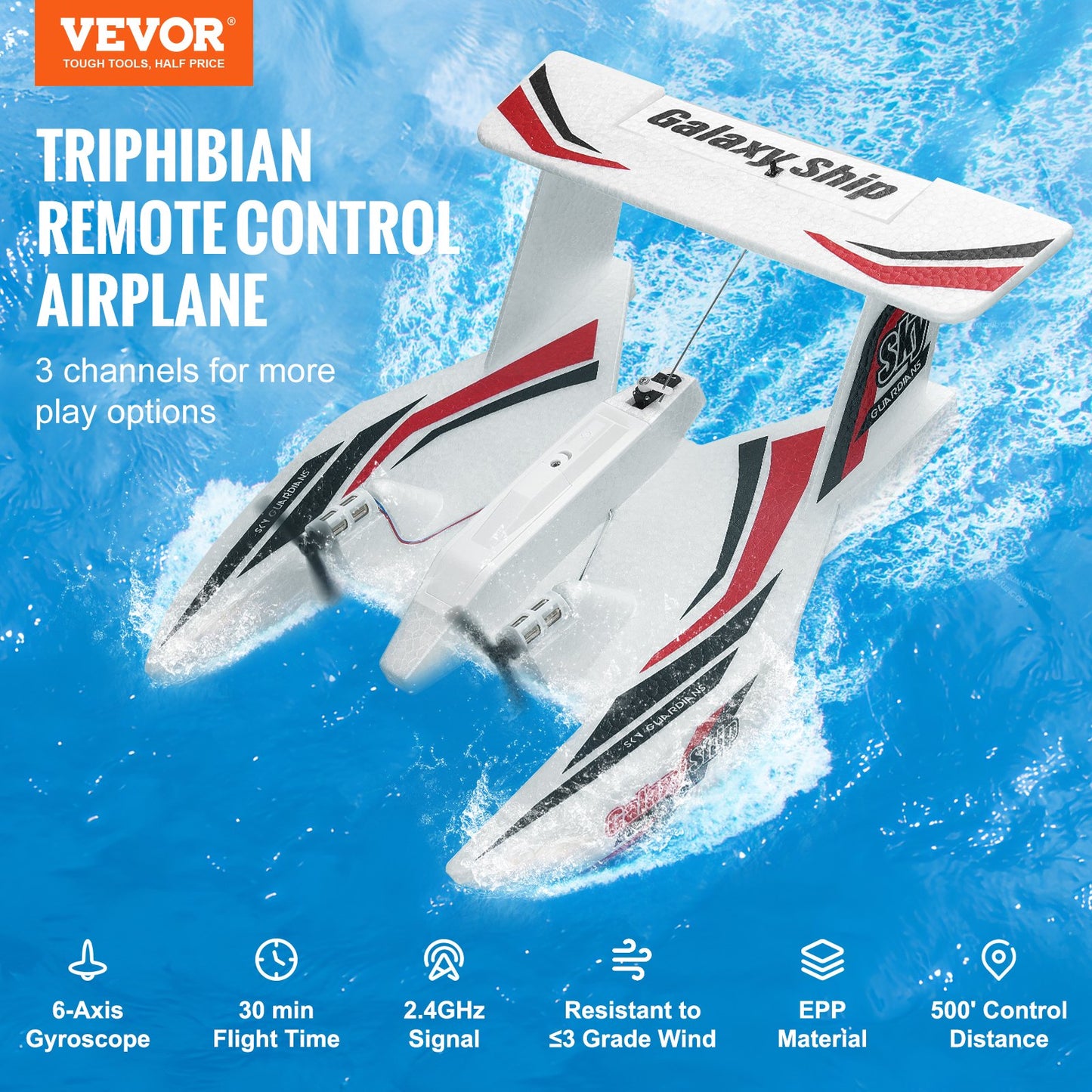 RC Airplane Amphibious EPP Foam RC Plane Toy with 2.4GHz Remote Control