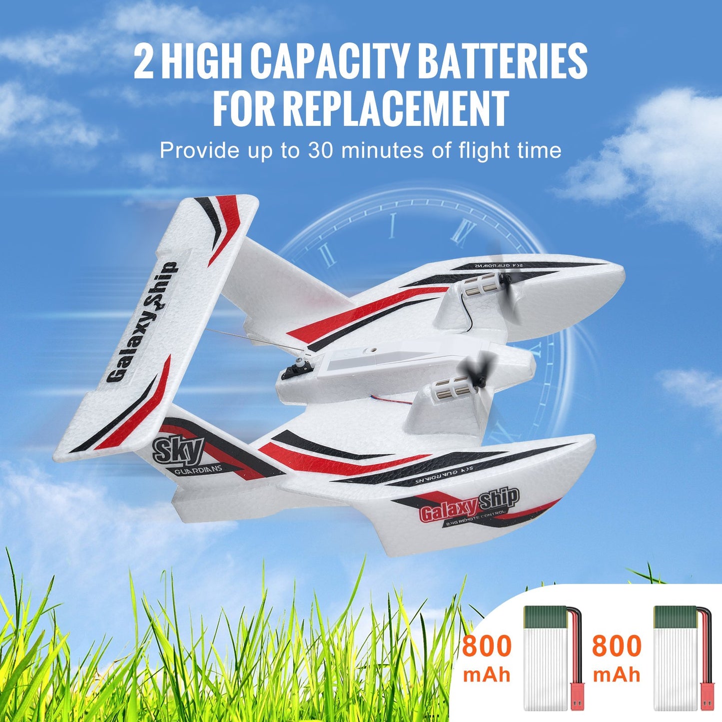 RC Airplane Amphibious EPP Foam RC Plane Toy with 2.4GHz Remote Control