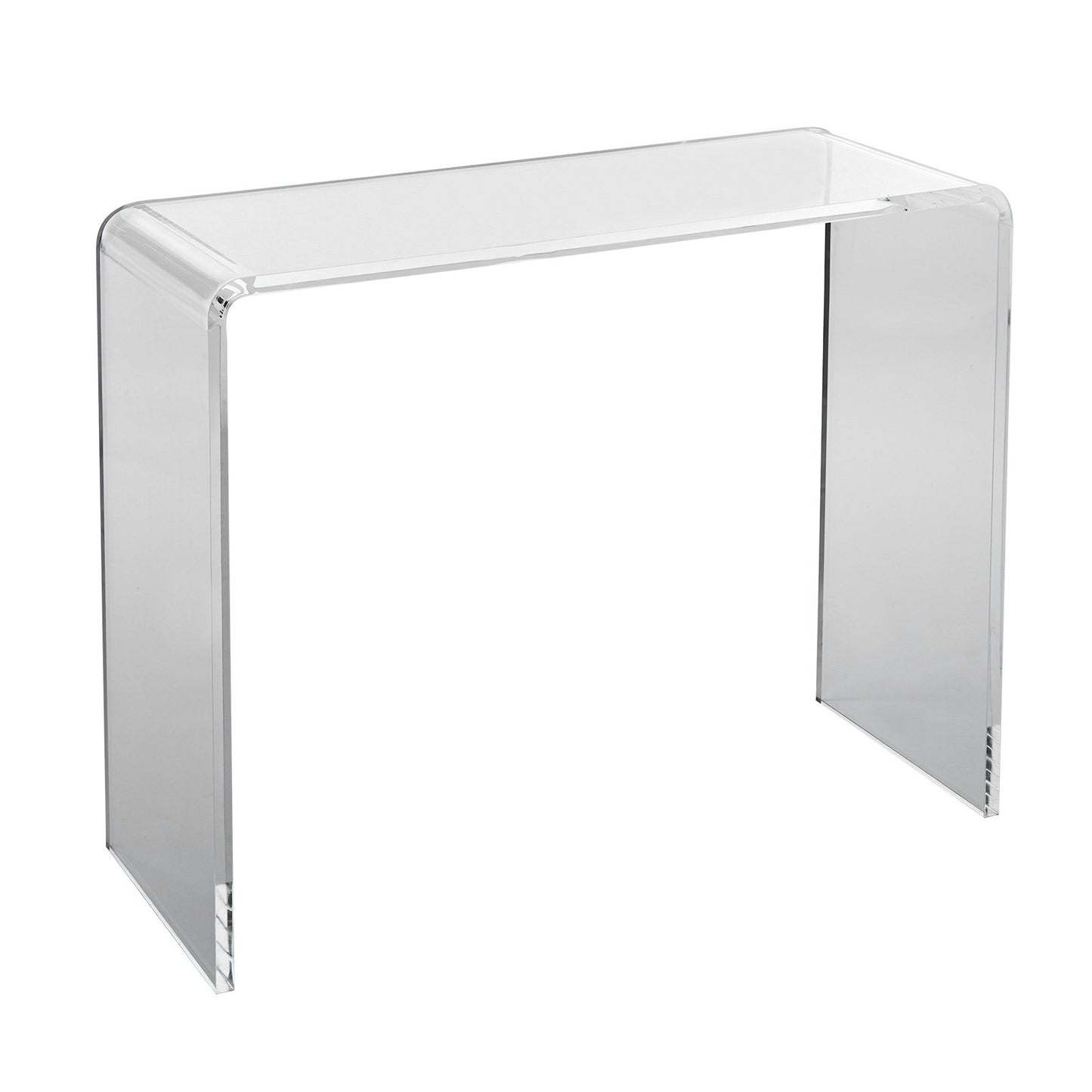 Akryl konsolbord, genomskinligt akryl gavelbord, transparent akryl sidobord 37,95x15x29,13 tum, för foajé, vardagsrum, matsal